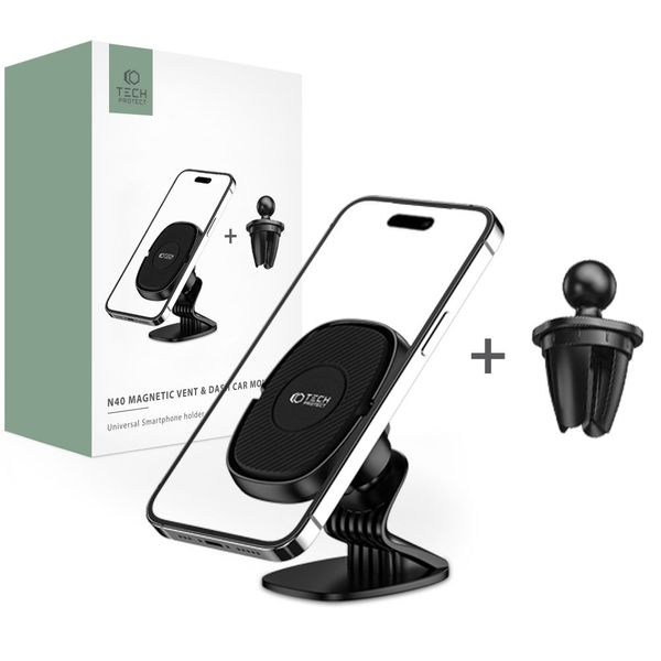 TECH-PROTECT N40 MAGNETIC DASHBOARD & VENT CAR MOUNT BLACK zdjęcie 1
