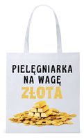 Dla Pielęgniarki Prezent Torba Eco Biała Shopper Z Nadrukiem Ze Zdjęciem