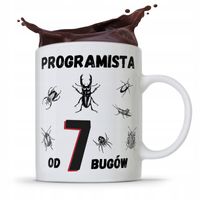 Kubek Informatyka Programisty Od 7 Bugów Prezent Z Nadrukiem Ze Zdjęciem