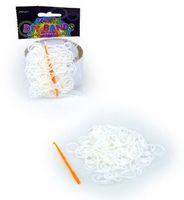 gumki białe do warkoczyków 250szt.  620067R