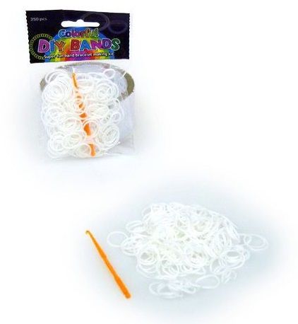 gumki białe do warkoczyków 250szt.  620067R na Arena.pl