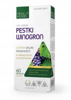 MEDICA Pestki Winogron OPC GRAPE SEED SKÓRA KRĄŻENIE ŻYLNE SERCE U KRĄŻENIA