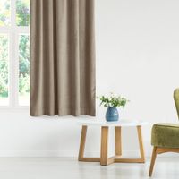 Zasłona VILA velvetowa na flexach 265x175 beżowa wzór 2 Homede