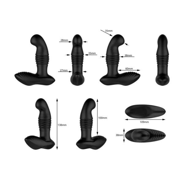 Nexus - Masażer Prostaty 3-Biegowy THRUST Czarny zdjęcie 1