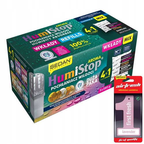 HUMISTOP WKŁAD ZAPAS DO POCHŁANIACZA WILGOCI X 5 MIX + ZAWIESZKA na Arena.pl