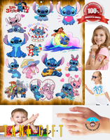 Duży Zestaw Mega Tatuaży zmywalnych - Lilo i Stich