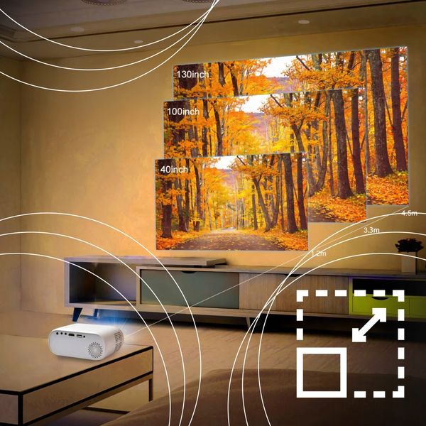 Projektor LCD Retoo ER1160 srebrny zdjęcie 6