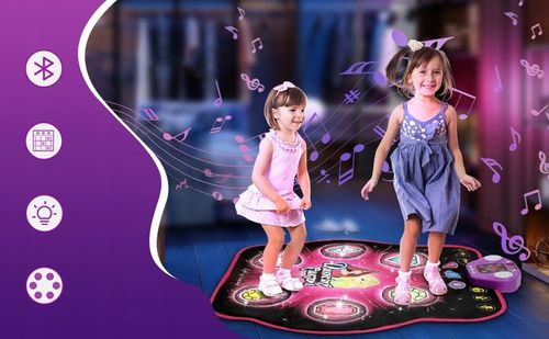 MATA DO TAŃCZENIA MUZYCZNA DLA DZIECI INTERAKTYWNA LED BLUETOOTH 27× POZIOM na Arena.pl