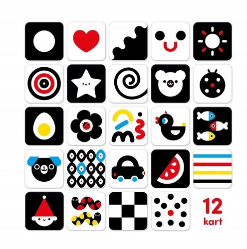 CzuCzu Karty Kontrastowe Książeczki na Sznureczku dla Malucha 0m+ 3m+ na Arena.pl