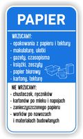 NAKLEJKA NA KOSZ duża PAPIER segregacja śmieci 30cm