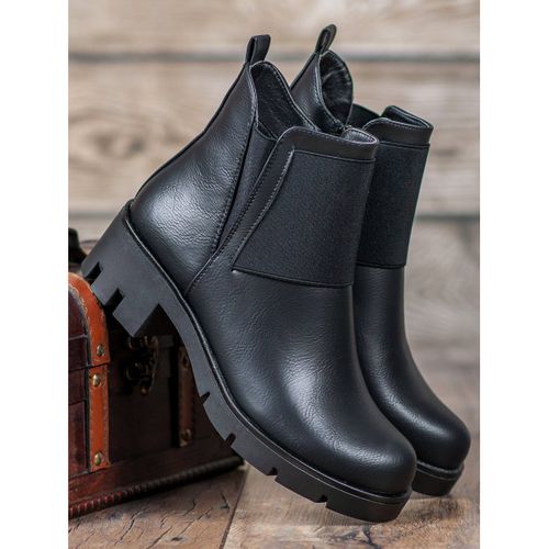 Czarne Botki Na Platformie r.36 na Arena.pl