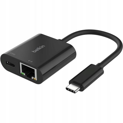 Adapter z ładowaniem USB-C PD 3.0 100W do GB Ethernet, Belkin przejściówka na Arena.pl