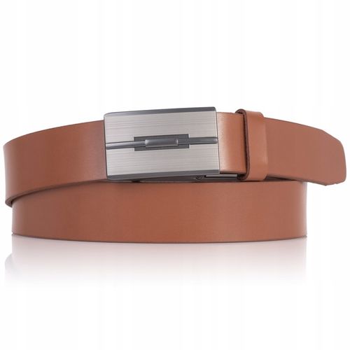 Pasek SKÓRZANY męski SEPHER Automat BRĄZOWY spodni na Arena.pl