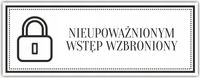 Tabliczka Grawer na Drzwi NIEUPOWAŻNI WSTĘP WZBRON