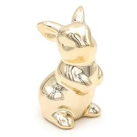 Króliczek wielkanocny królik ceramiczny ZŁOTY zajączek do stroika