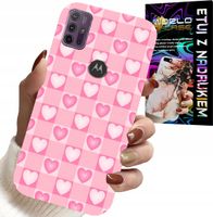 ETUI DO MOTOROLA MOTO G10 POWER - SERCA KRATKA RÓŻOWA OBUDOWA CASE + SZKŁO