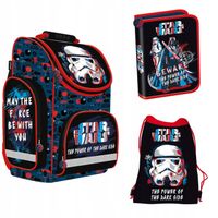 TORNISTER+PIÓRNIK+WOREK ZESTAW STAR WARS ST. MAJEWSKI