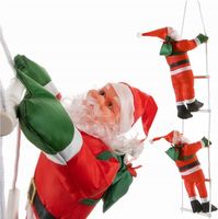 MIKOŁAJ WCHODZĄCY PO DRABINIE ŚWIĄTECZNY OZDOBA DEKORACJA ŚWIĄTECZNA 120CM