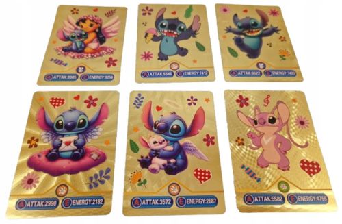 LILO I STITCH ZESTAW 4w1 ZŁOTE CZARNE SREBRNE TĘCZOWE / KOLOROWE 220 sztuk na Arena.pl