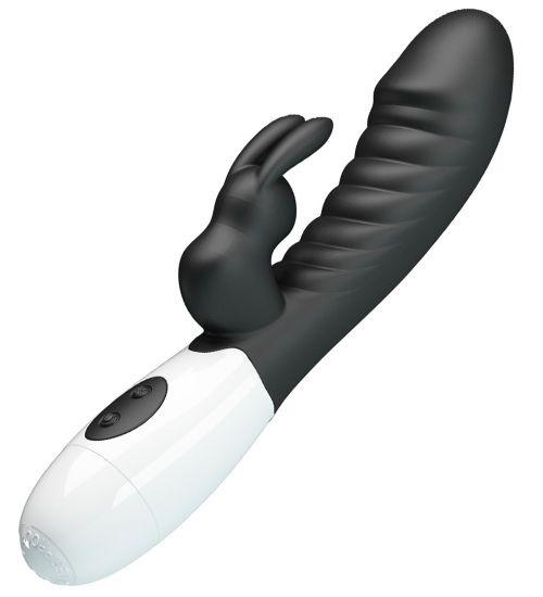 Czarny wibrator króliczek zdjęcie 1
