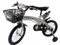 Rower dziecięcy 7Hills 18 Cali Biały + Bidon + Pompka + Dzwonek