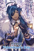 Pocztówka walentynkowa Genshin Impact