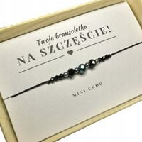 Bransoletka na SZCZĘŚCIE ze spinelem, czarnym turmalinem hematytem +pudełko