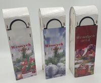 skrzynka na wino drewniana wesołych świąt