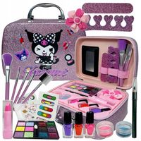 ZESTAW KOSMETYKÓW DLA DZIECI DO MALOWANIA MAKIJAŻU PAZNOKCI KUFEREK KUROMI