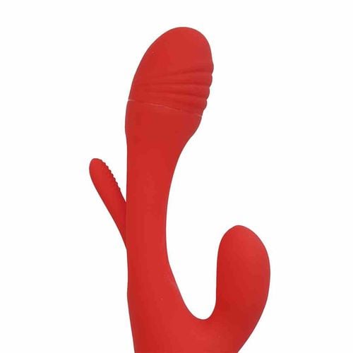 Wibrator Królik Z Języczkiem 3W1 Czerwony na Arena.pl