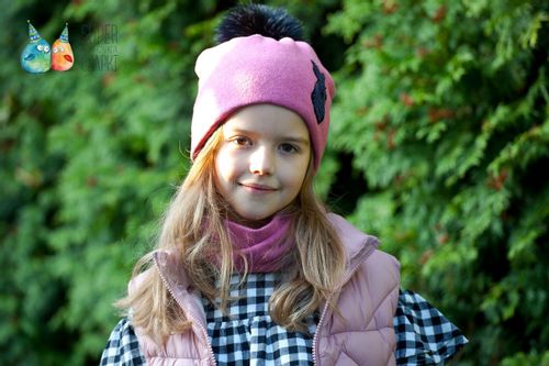 BROEL Camilla czapka dla dziewczynki cekiny kotek ecru 50-52 na Arena.pl