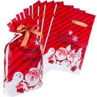 WORECZKI FOLIOWE TOREBKI NA PREZENTY ŚWIĄTECZNE BOŻE NARODZENIE 10SZT/KPL