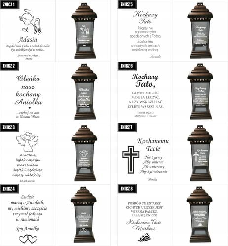 ZNICZ LAMPION dedykacja GRAWEREM rocznica śmierci na Arena.pl