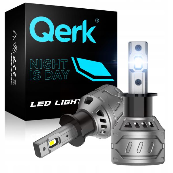 ŻARÓWKI LED H3 QERK E4 RETROFIT 120W 6000K MOCNE CANBUS ODCIĘCIE zdjęcie 1