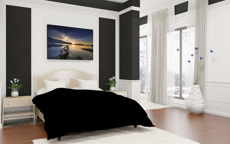 Foto obraz na płótnie "Zachodzące jezioro" 120x80 zdjęcie 1