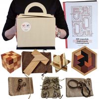 LOGIC BOX duży zestaw łamigłówek retro prezent książka urodziny dla dziecka
