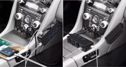 ROZDZIELACZ ZAPALNICZKI WOLTOMIERZ ŁADOWARKA USB 12V-24V QC 3.0 na Arena.pl