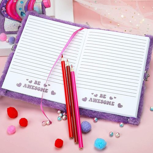 Pamiętnik na zamek dla dziewczynki Jednorożec pluszowy A5 160 stron na Arena.pl