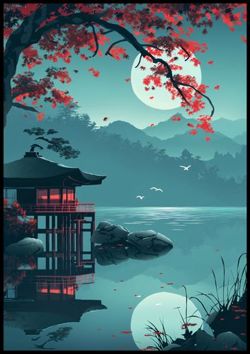 Plakat 70x100cm Japoński Pawilon na Arena.pl