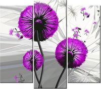 90 80CM OBRAZ T3 ELEM DMUCHAWCE FIOLECIE DRUK ŚCIENNY
