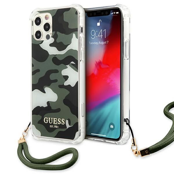 Etui Guess do iPhone 12, iPhone 12 Pro, Zielony zdjęcie 1