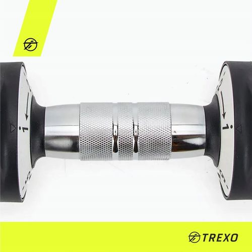 Zestaw hantli regulowanych TREXO ŻELIWNE 2 x 5 kg multicolor na Arena.pl
