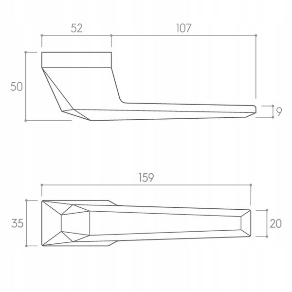 KLAMKA DRZWIOWA PREMIUM PRISMA RT CHROM POŁYSK zdjęcie 3