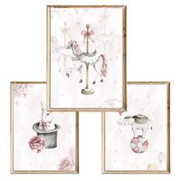 Zestaw trzech plakatów dla dzieci Circus