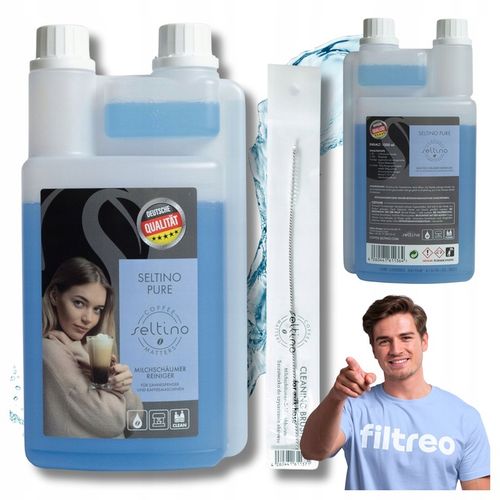 Płyn środek do czyszczenia systemu mleka seltino pure 1000ml i szczoteczka na Arena.pl