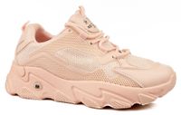 Sportowe sneakersy na grubej podeszwie różowe Rozmiar obuwia - 39