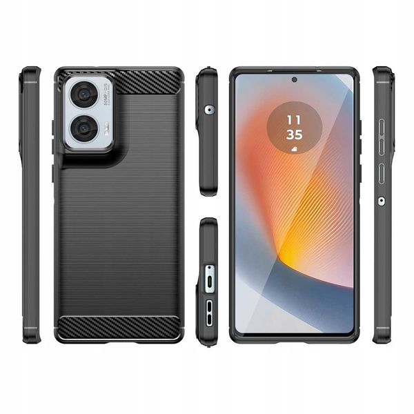Spacecase Carbon Motorola G85 5G Black zdjęcie 3