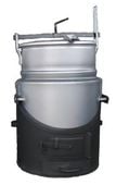 parnik z szamotem czarny 60 l - parnik 60