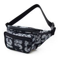 NERKA saszetka biodrówka torebka damska polska napisy N057 czarna