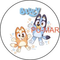 Opłatek na tort Urodziny Bluey Pies Piesek Postać Tekst Gratis 20 cm Gruby